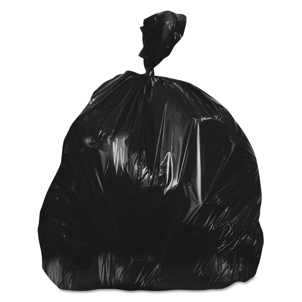 Heritage Heritage High-Density Coreless Can Liners 60 gal 22 mic 38 x 60 Black 150/CT grounds maintenance — product photo