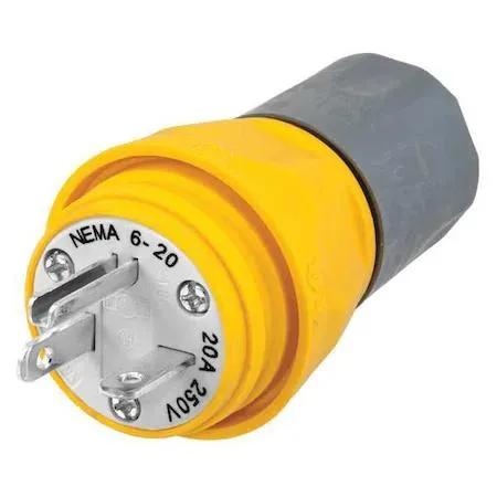 Hubbell Incorporated Hubbell Incorporated HBL14W48 3 Wire Industrial Watertight Straight Plug 20A 250V IP69K — product photo