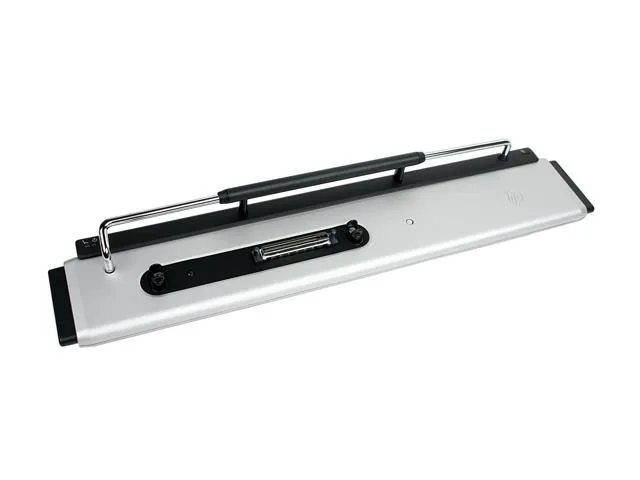 Flat rectangular HP docking station with front ports visible