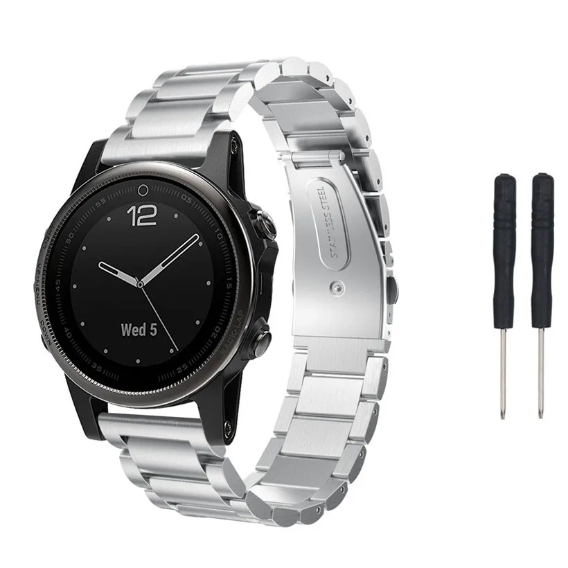 Werleo Werleo 26mm Stainless Steel Band for Garmin Fenix 5X/5X Plus/3/3HR/Quatix 3/D2/Tactix — product photo