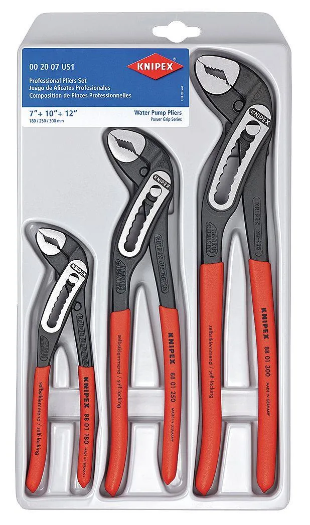 Knipex Knipex 00 20 07 US1 3-piece plier set — product photo