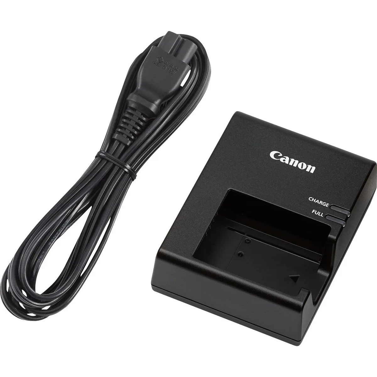 Compact white Canon LC-E10 charger with folding JP plug