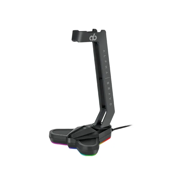 Veho Ltd Veho Alpha Bravo GA-1 Gaming LED Headset Stand - Black accessory — product photo