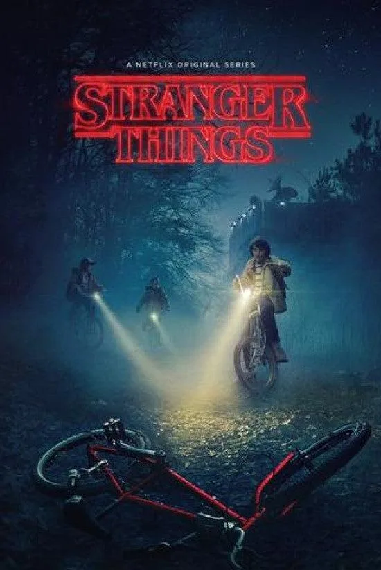Stranger Things bikes poster print 24 by 36 inches on heavy stock paper