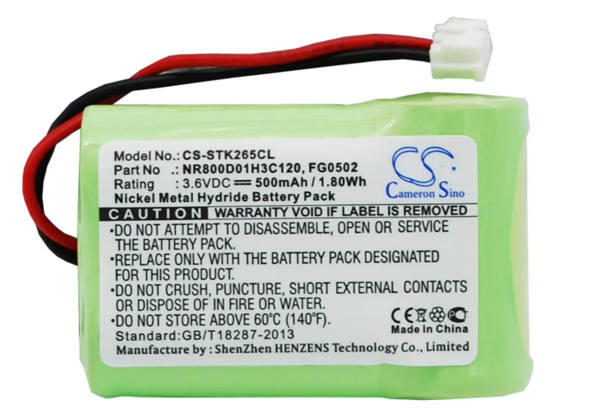 Green Ni-MH battery pack 43.2 x 29 x 14.2 mm