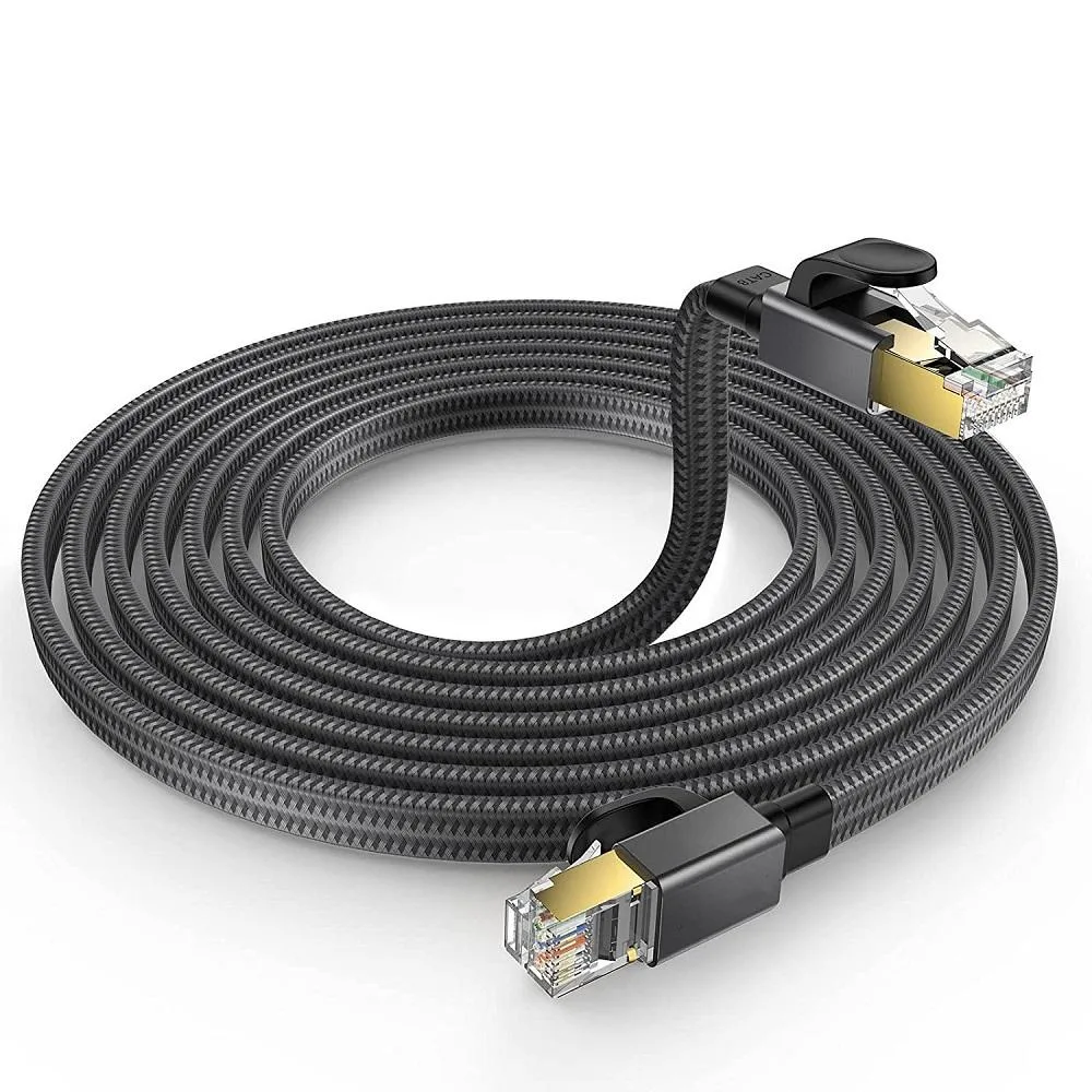 HANNORD HANNORD Cat 8 Ethernet Cable 3.3 ft Flat Braided 40Gbps 2000MHz — product photo