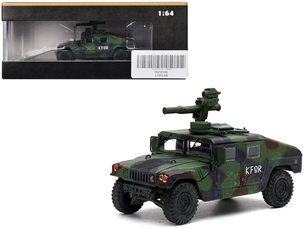 Panzerkampf Panzerkampf M1046 HUMVEE Tow Missile Carrier Green Camouflage "Kosovo Force" (1999) 1/64 Diecast Model — product photo