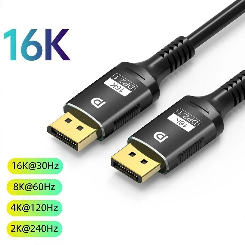 Jansicotek Jansicotek TJ-A285BK DisplayPort 2.1 Cable 3.3 ft 80Gbps 16K@30Hz 4K@240Hz — product photo