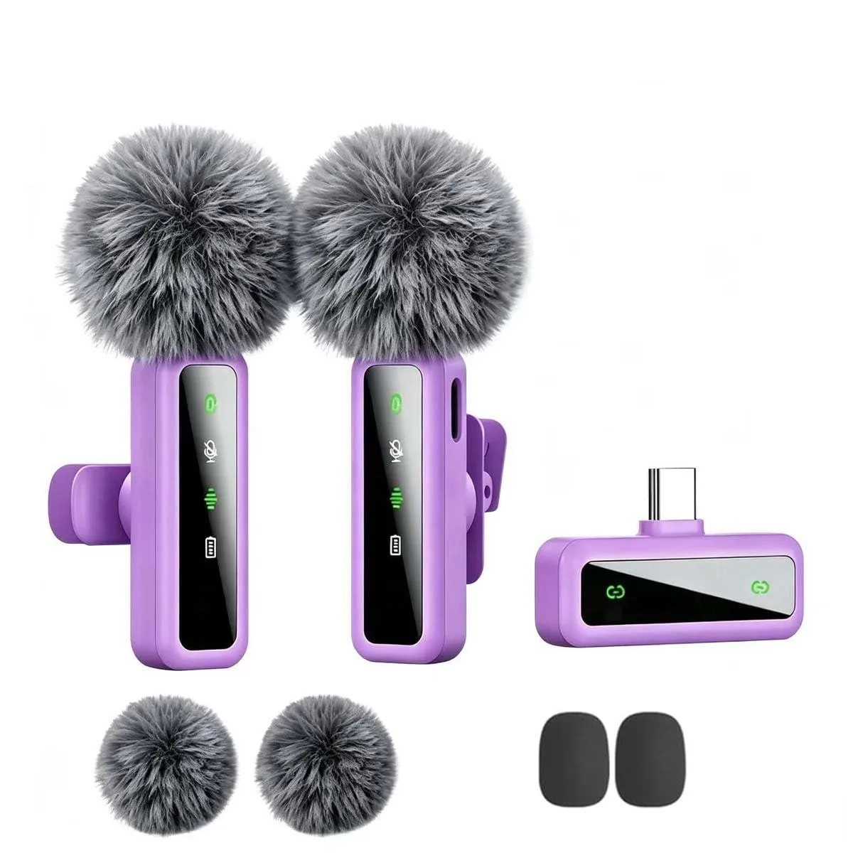  ordele H63 Wireless Lavalier Microphone USB-C Purple 20m 12h — product photo