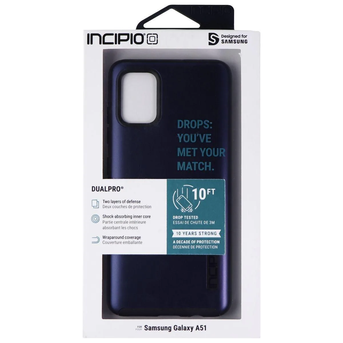 Incipio Incipio DualPro Dual Layer Case Samsung Galaxy A51 Midnight Blue — product photo