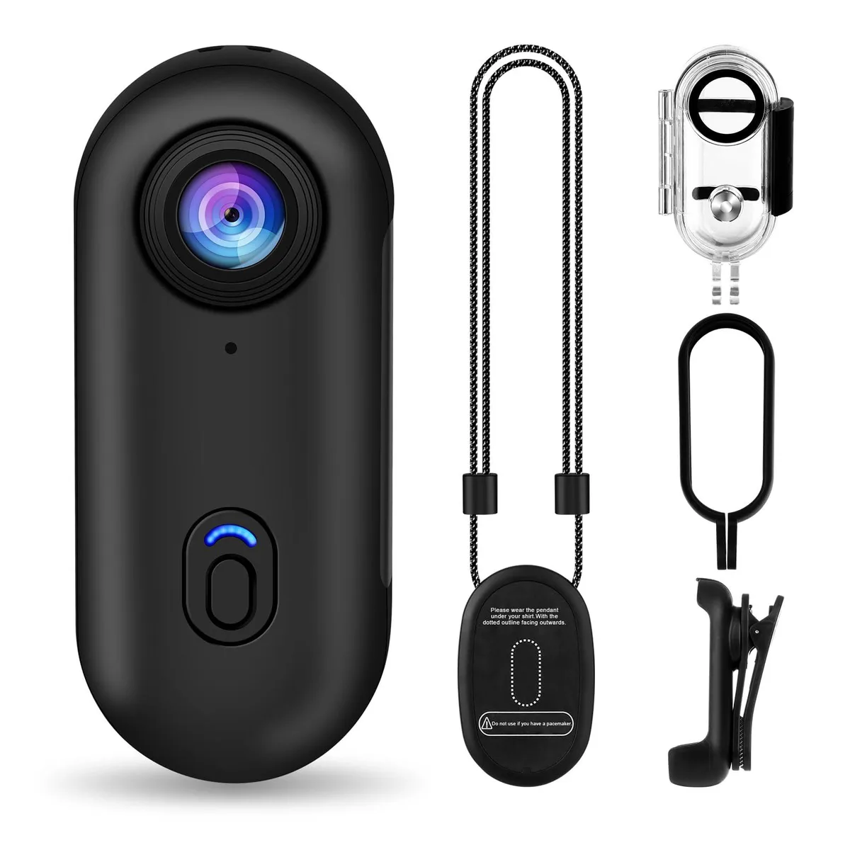Sixmou i3 4K Thumb Action Camera 64G-Card Black — product photo