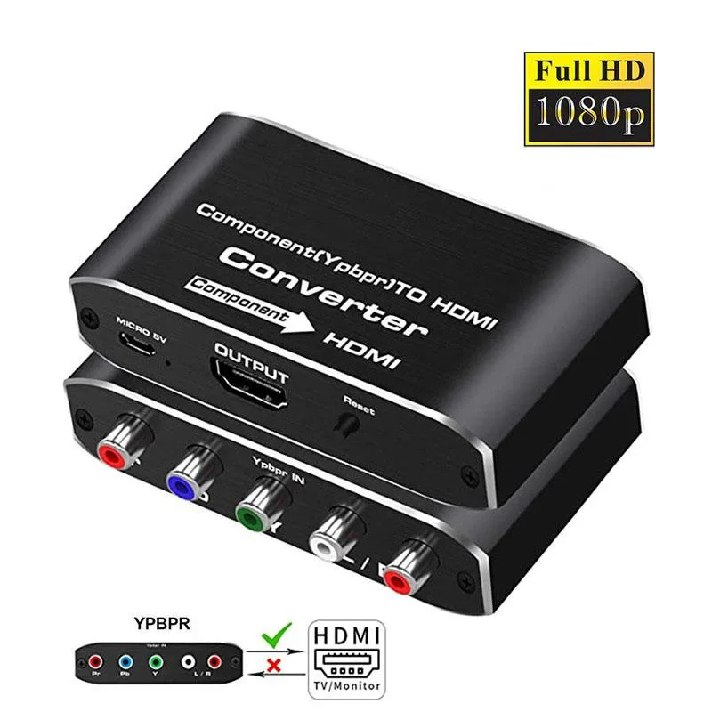 ESTONE ESTONE Component to HDMI Converter YPbPr 5RCA to HDMI 1080p 60Hz — product photo