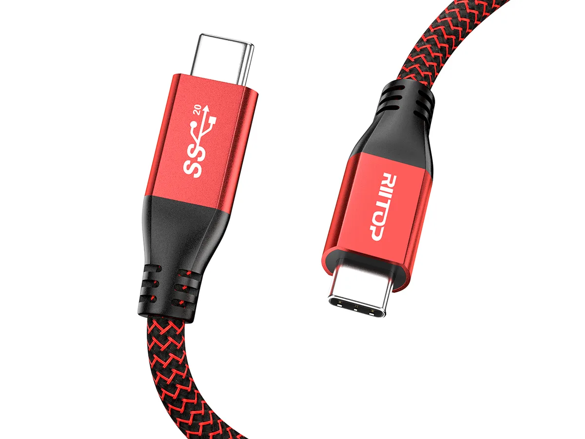 RIITOP RIITOP CMTM-E15R USB C to C Cable 100W 20Gbps 1.5m Red — product photo