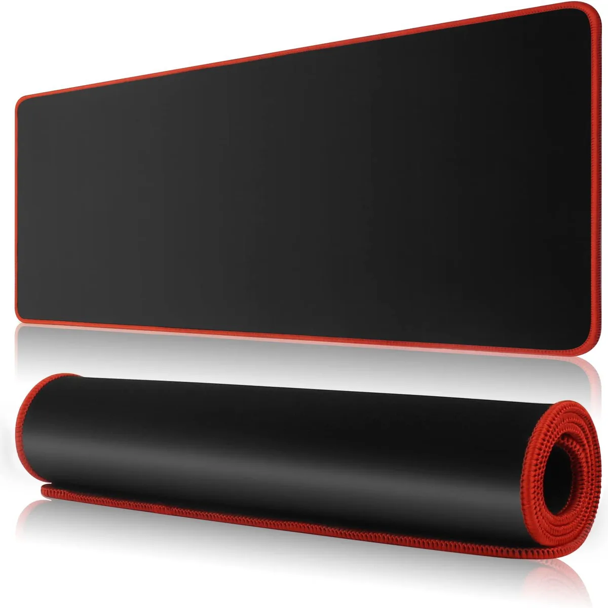 MasiBloom Mouse Pad 23.6 x 11.8 in Red Stitched Edge 3mm — product photo