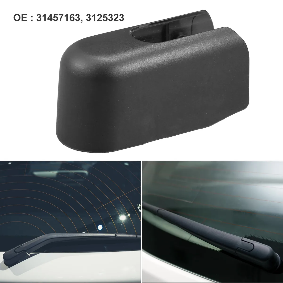 Unique-Bargains Unique-Bargains Rear Wiper Arm Nut Cover Cap for Volvo V60 2014-2018 Black — product photo