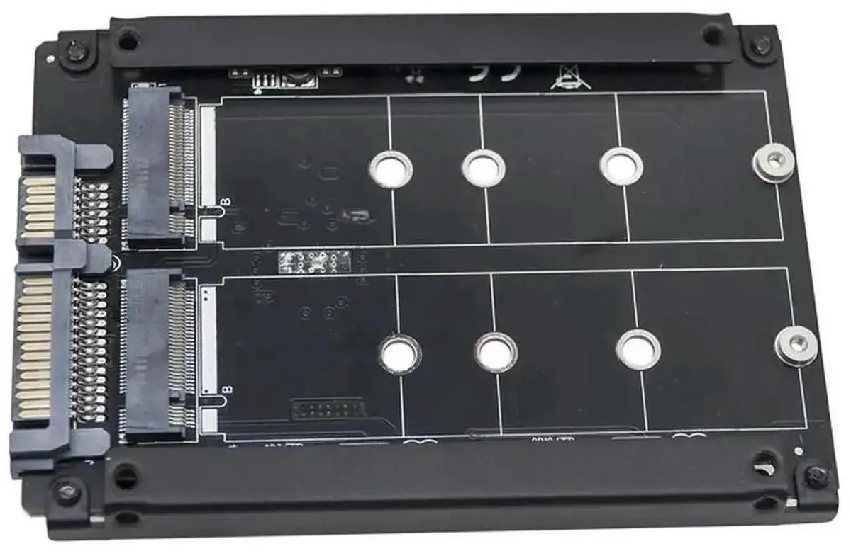 SMUGDESK SMUGDESK M.2 B+M Key to SATA 3.0 2.5" SSD Adapter with Metal Case 2230 2242 2260 2280 — product photo