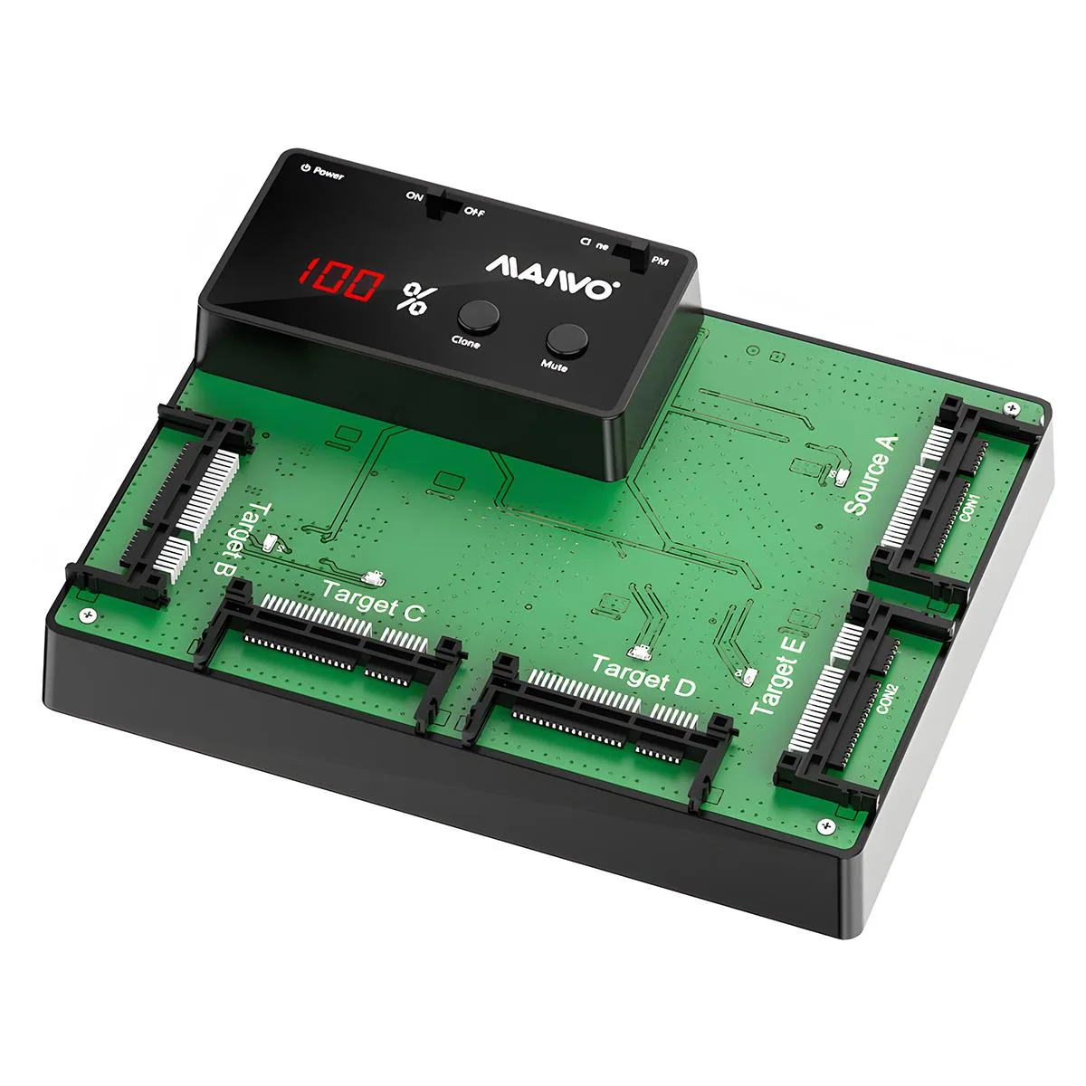MAIWO MAIWO CFast Card Duplicator 5 Bay USB 3.1 Gen2 Green — product photo