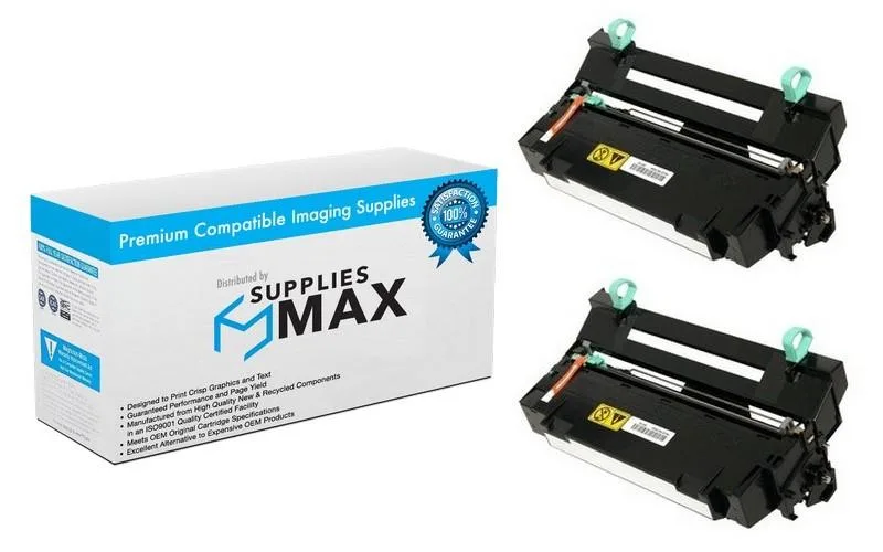 Two black drum units in a sealed retail box