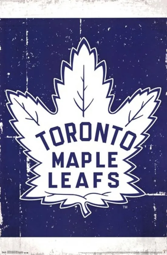 Toronto Maple Leafs retro logo poster print 22 by 34 inches on heavy paper