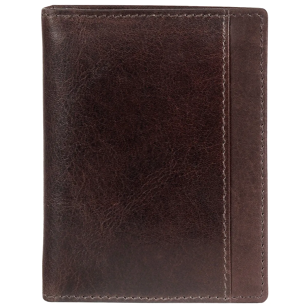 Mancini Leather Goods Mancini Leather Goods Casablanca RFID Vertical Wing Wallet Brown 10 card slots — product photo