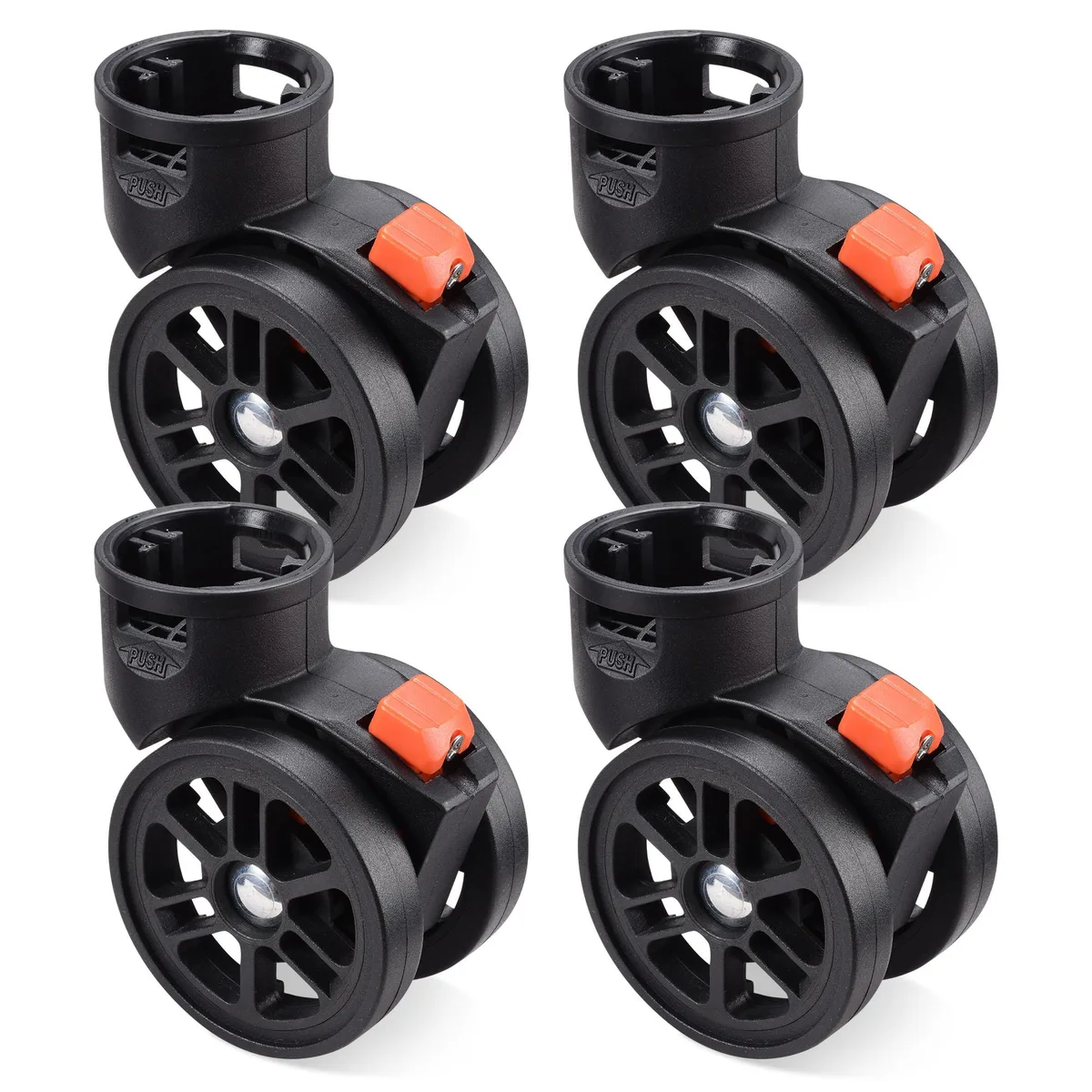 Yescom USA, Inc. Yescom USA, Inc. YES0580 luggage wheel casters 4 pcs 2" lockable swivel replacement — product photo