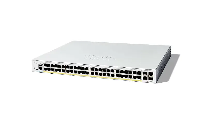 Cisco Systems, Inc. Cisco Systems, Inc. C1300-48FP-4G network switch, 48 PoE+ ports, 4 SFP, Layer 3, 740W PoE budget — product photo