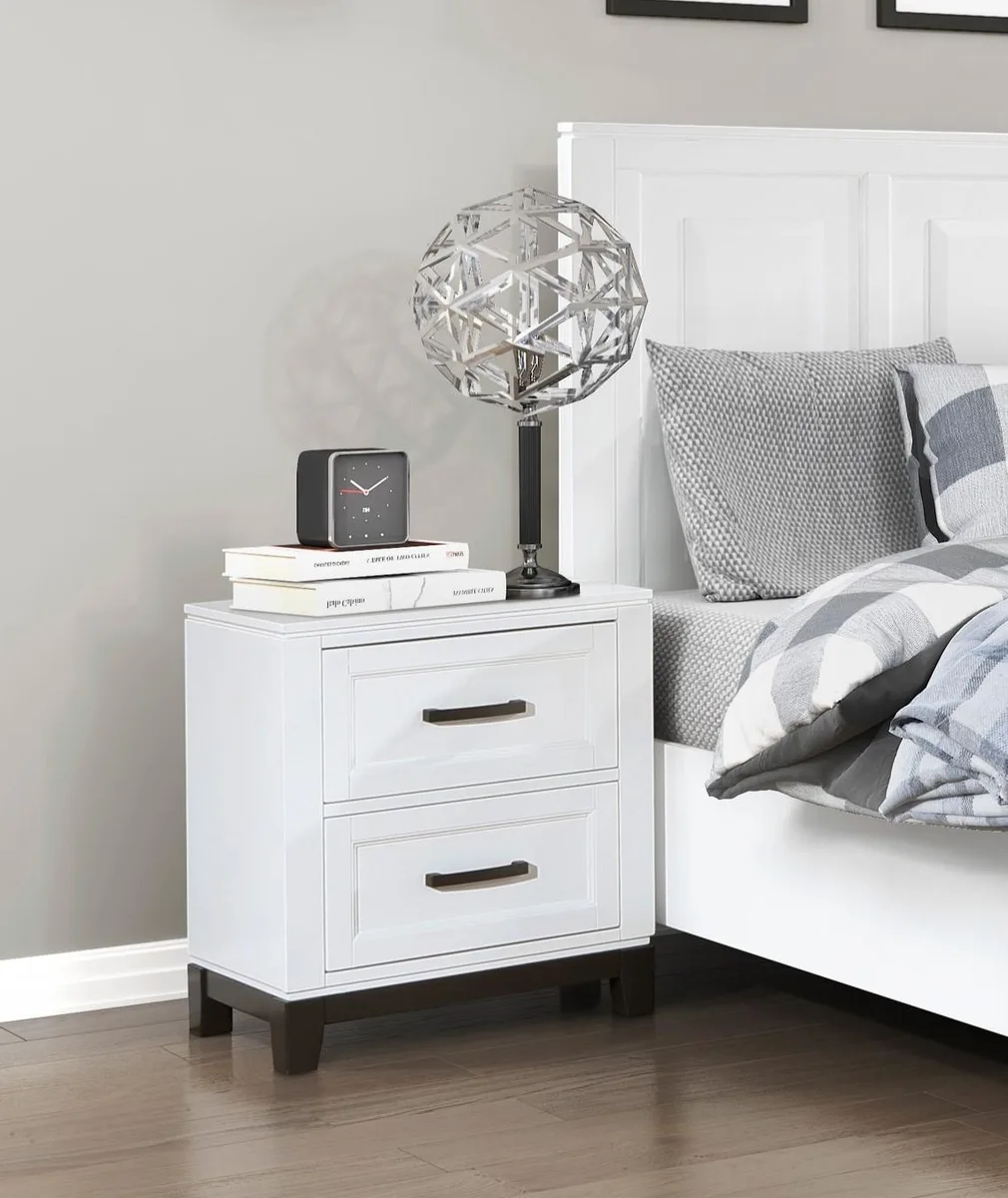 tuphen tuphen White Nightstand 2-Drawer 24x15.5x27.5 — product photo