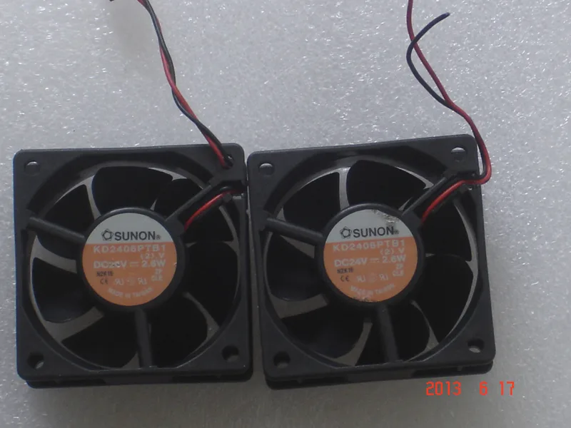 Zyvpee Zyvpee KD2406PTB1 60x25mm 24V 2.6W 4-pin 2-pack case fan — product photo
