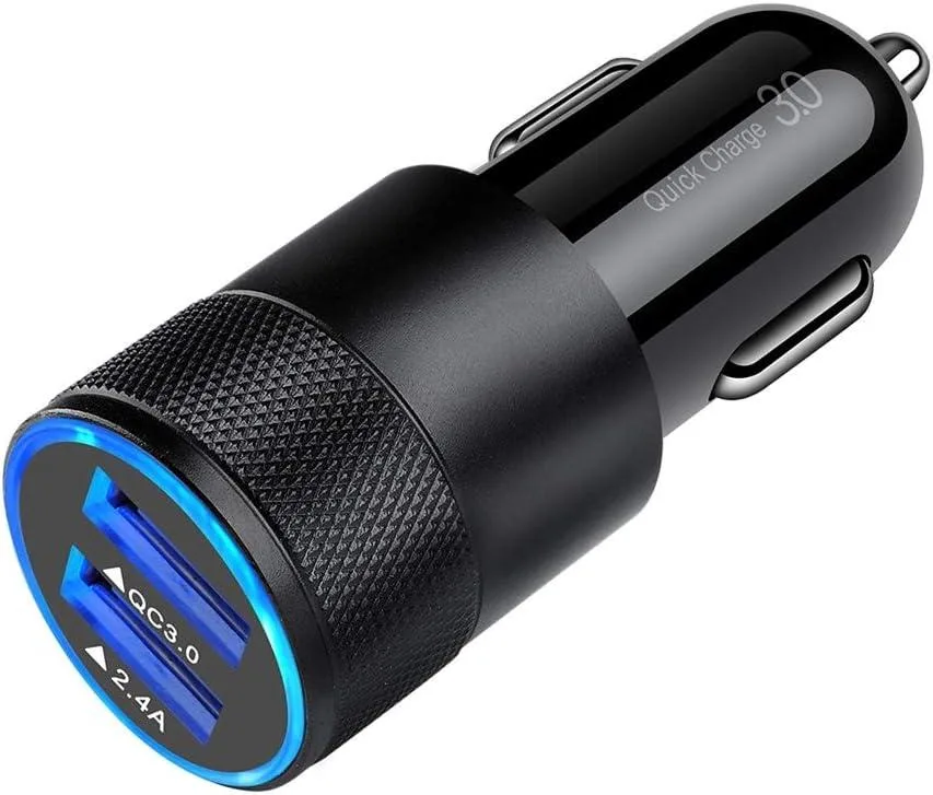 Hamzan Hamzan 5.4A 30W 2-Port Car Charger Black — product photo