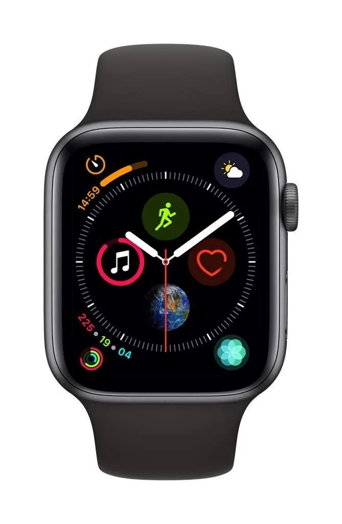 Apple Apple Watch Series 4 GPS 44mm Space Gray Aluminum Black Sport Band — product photo