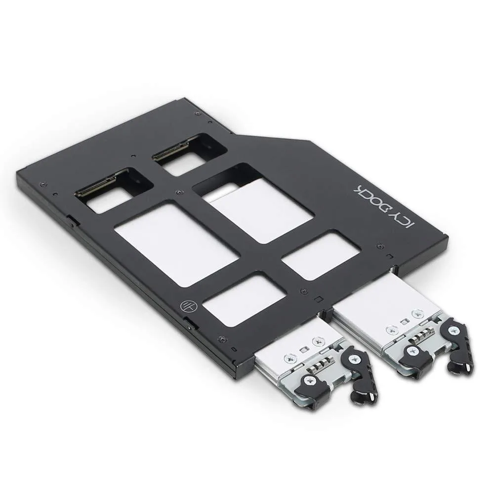 Batianda Batianda 2 x M.2 NVMe SSD PCIe 4.0 Mobile Rack for 9.5mm ODD Bay 2 in 1 accessory — product photo