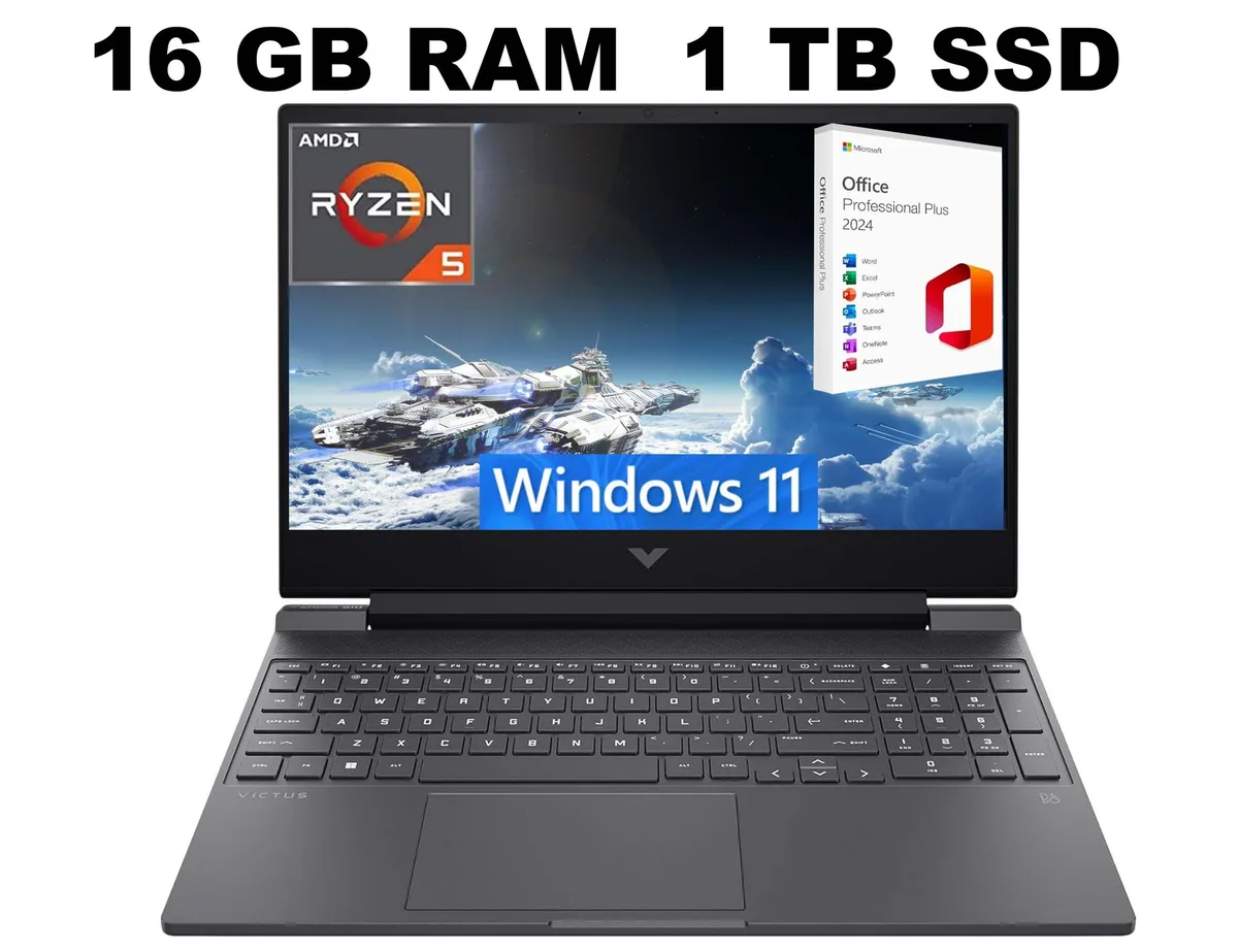 HP HP Victus 15 Raider AMD Ryzen 5 7535HS Radeon RX 6600M gaming laptop — product photo