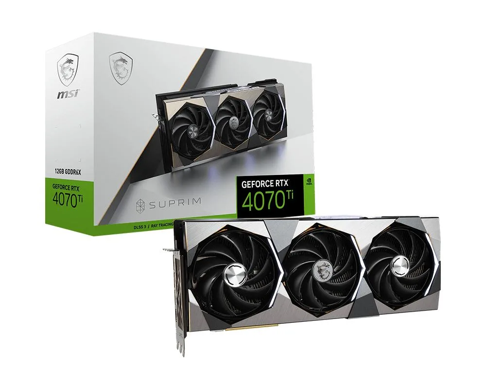MSI MSI GeForce RTX 4070 Ti Suprim X 12G graphics card — product photo
