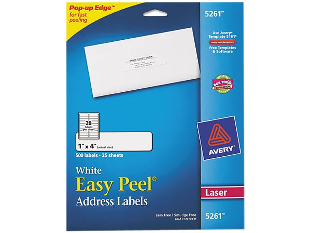 Avery Avery 5261 Easy Peel Address Labels 1" x 4" 500 Labels — product photo