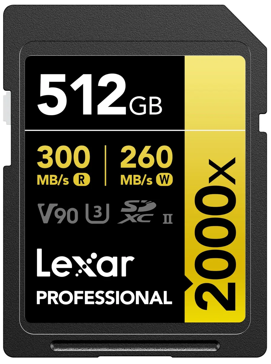Lexar Lexar Professional 2000x SDXC 512GB UHS-II V90 2 in 1 accessory — product photo