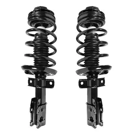 Unity front complete strut assembly kit, pair of silver struts with springs and mounts