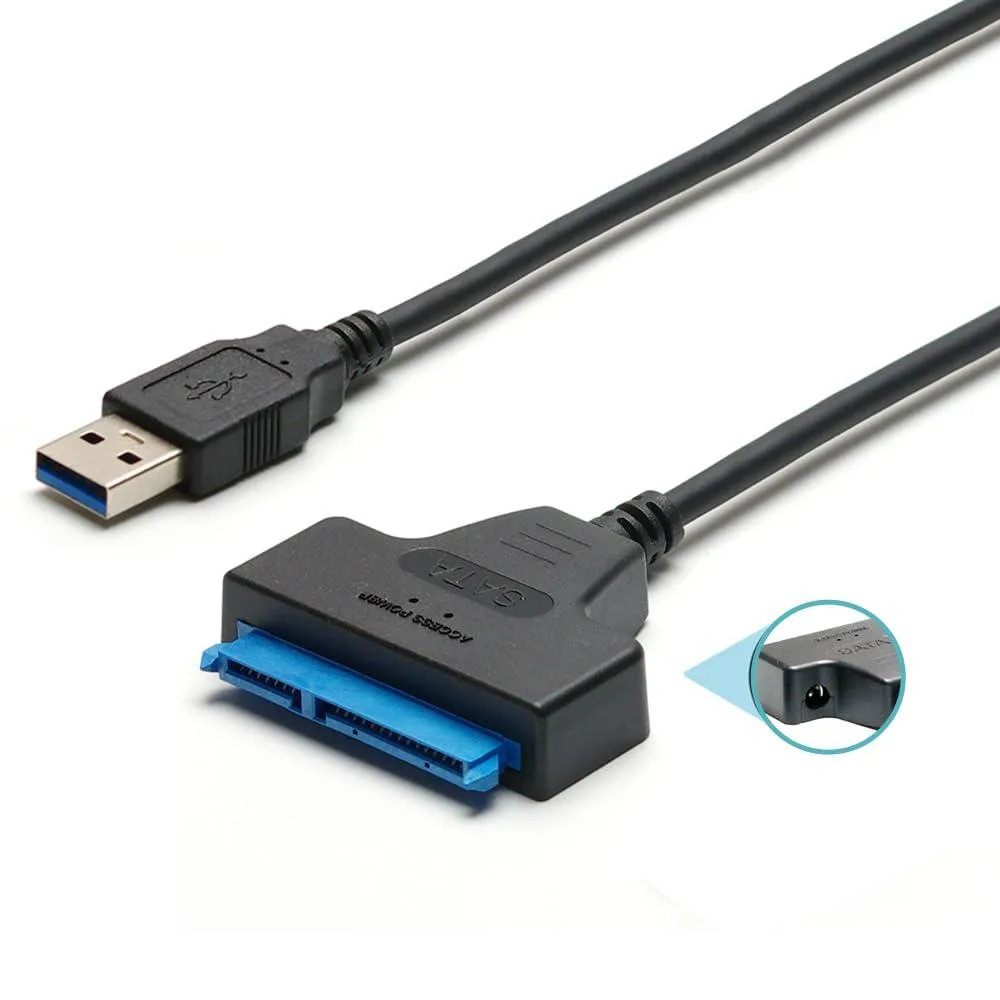  GENERIC CAB301 SATA to USB 3.0 Adapter Cable 5Gbps UASP 2.5 3.5 DC Power Port — product photo