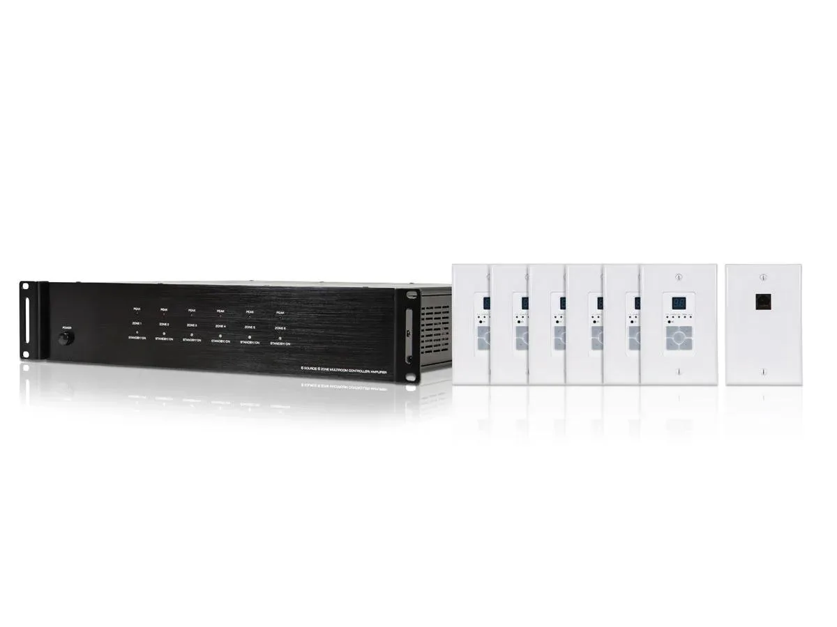 Monoprice Inc. Monoprice 110761 6-Zone Multizone Controller Amplifier Kit — product photo