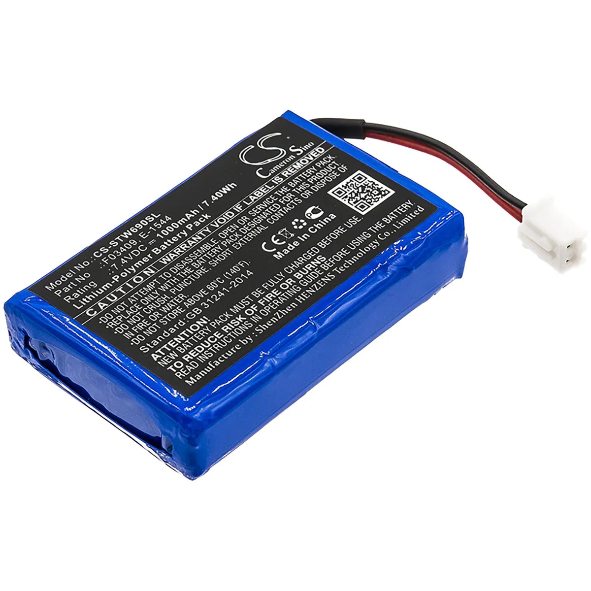 Cameron &amp; Co Cameron &amp; Co DS-CS-STW690SL GPS battery 7.4V 1000mAh blue — product photo