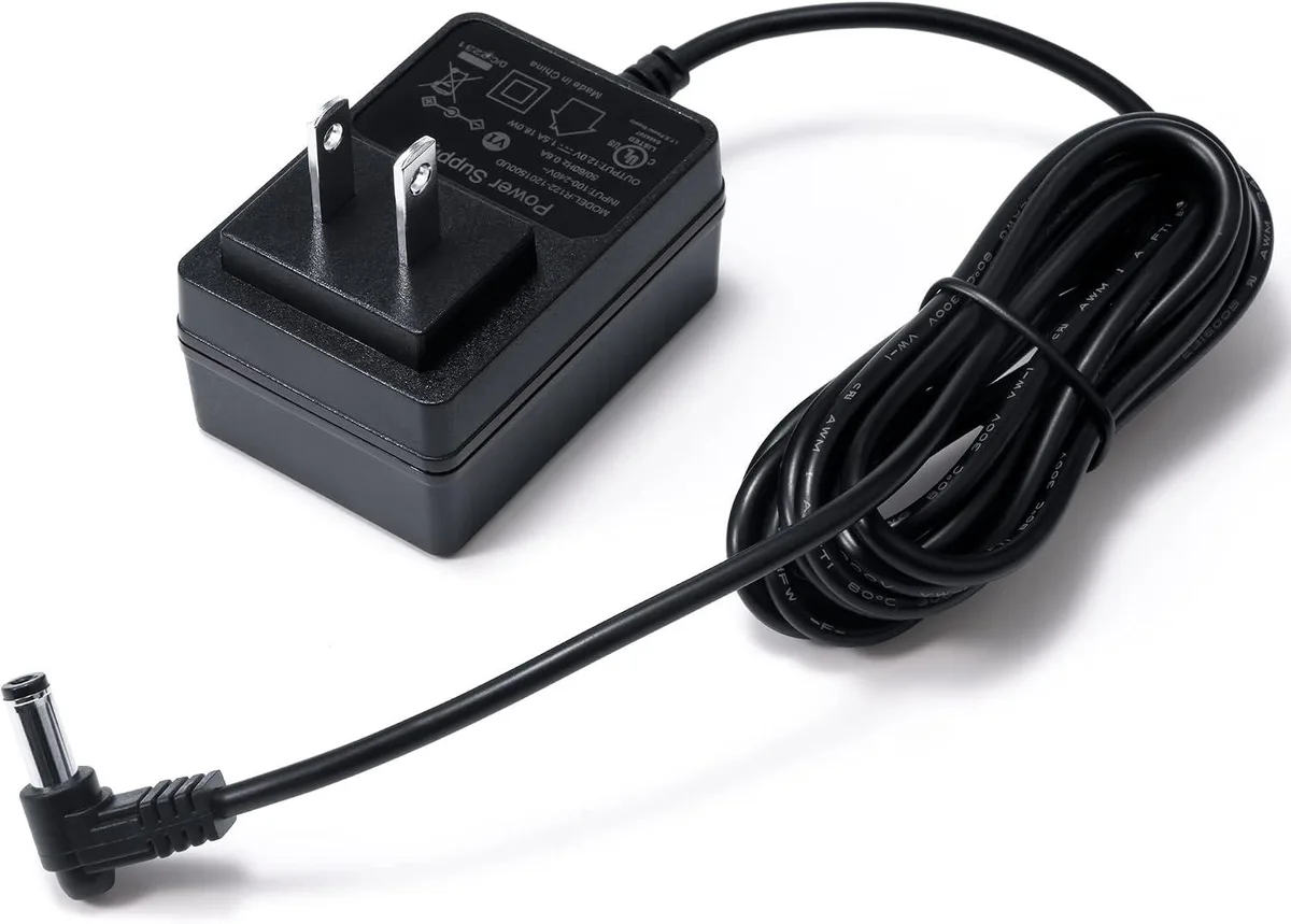 BASEUS BASEUS 12V 2A AC Adapter 90 Degree 6.5ft Cable 5.5mm x 2.1mm — product photo