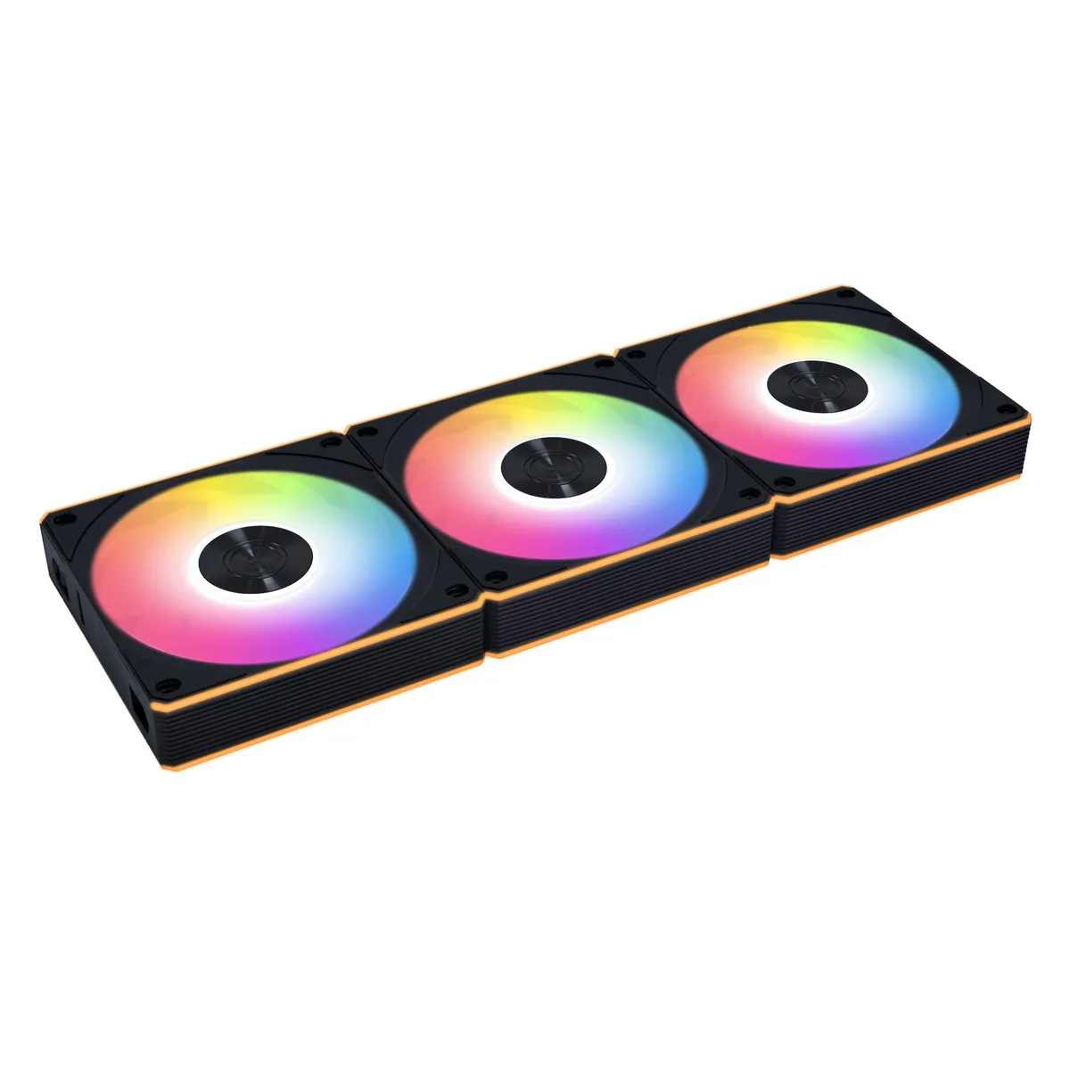 Lian Li Lian Li UNI Fan CL120 ARGB 120mm PWM Case Fan Triple Pack Reverse Blade Black 12RCL1W3B — product photo