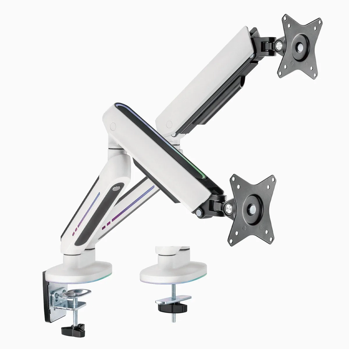 Desky Desky Dual LED Monitor Arm White — product photo