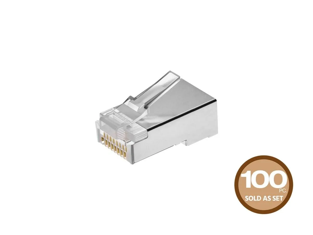 Monoprice Inc. Monoprice 107300 Shielded Cat5 RJ45 Plugs 100 Pack — product photo
