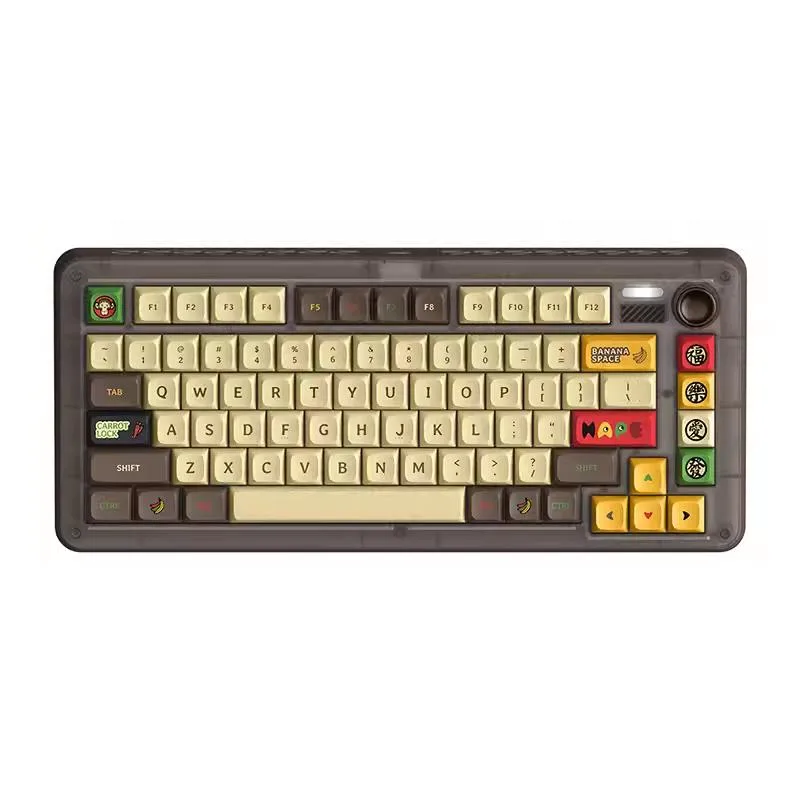 BFKK BFKK Happy Ape 75% Mechanical Gaming Keyboard Chocolate — product photo
