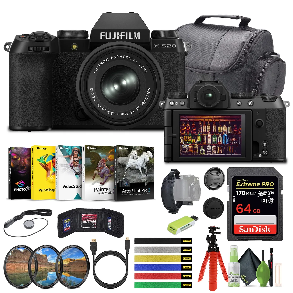 FUJIFILM FUJIFILM X-S20 15-45mm Kit 64GB Black — product photo