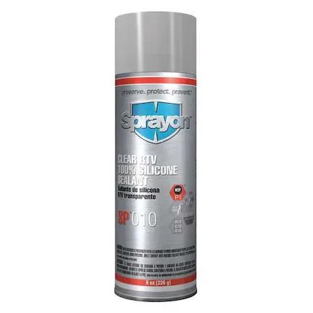 Pressurised 8 oz can of clear RTV silicone sealant