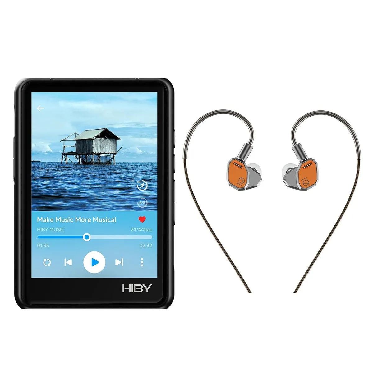 LORDWORLD LORDWORLD R3 PROII Music Player &amp; Yacht10 IEM (Black) — product photo