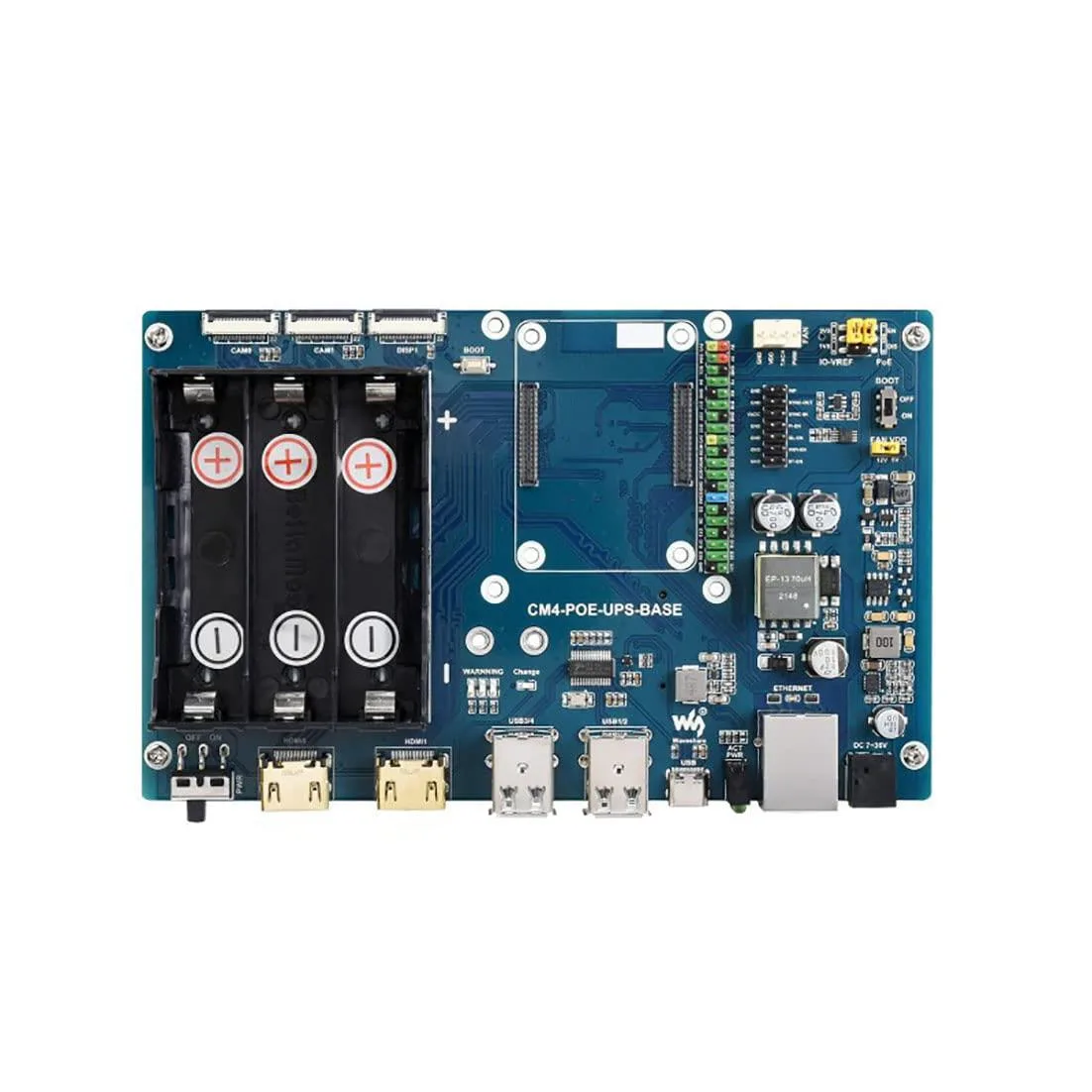 LORDWORLD LORDWORLD PoE UPS Base Board for CM4 40PIN GPIO — product photo