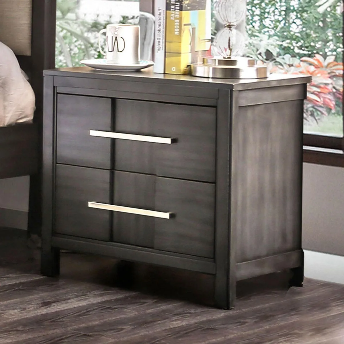 tuphen tuphen Transitional Nightstand Gray 23 5/8"W 16"D 24"H — product photo