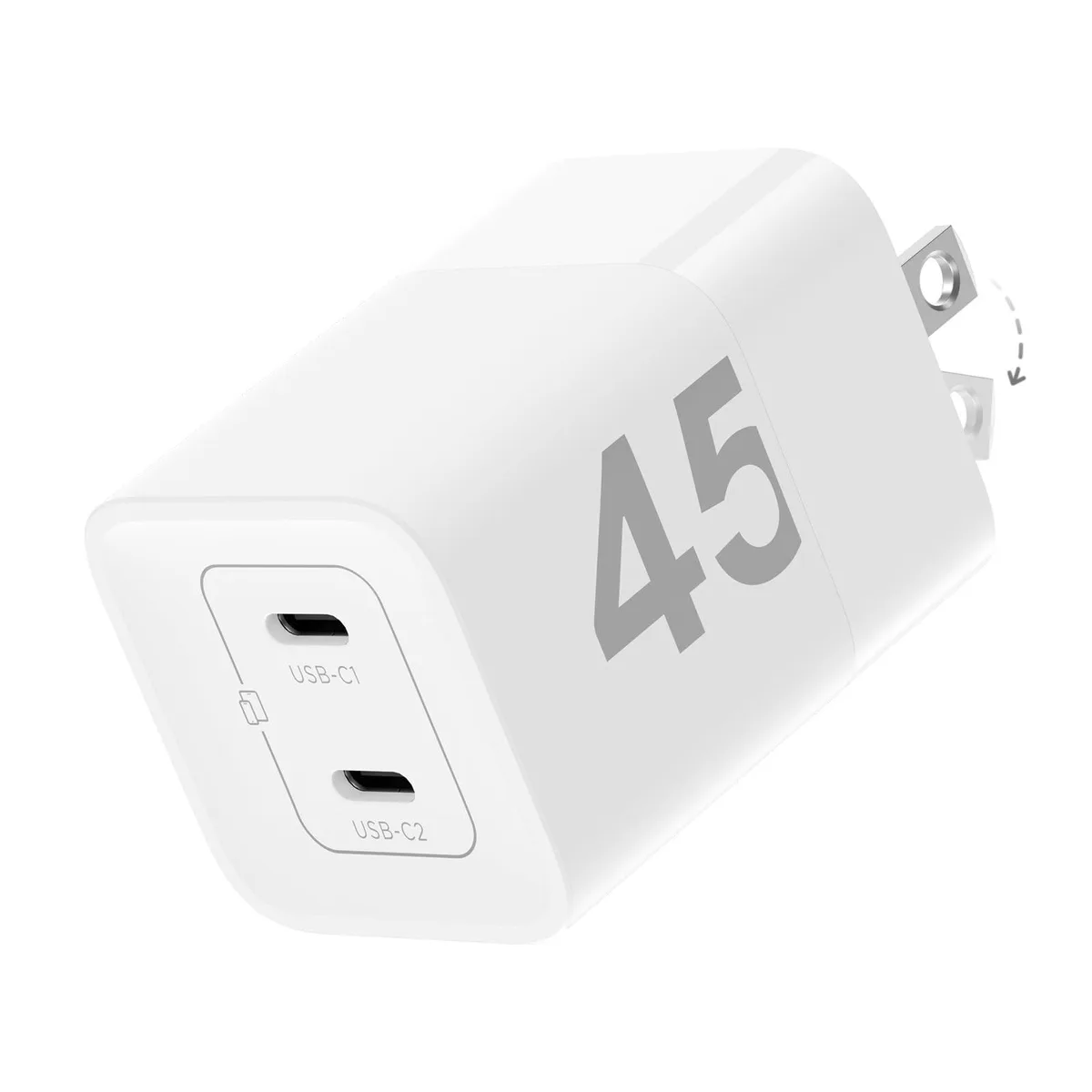  wegear PA1215 45W 2-Port GaN USB Charger White — product photo